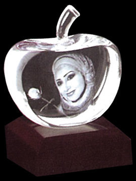Personalised 3D Photo Crystal (Apple L)